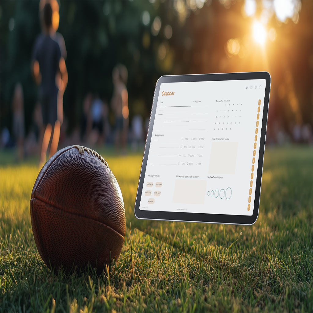 Colorful floral harmony planner designed to bring calm and organization to busy lives
