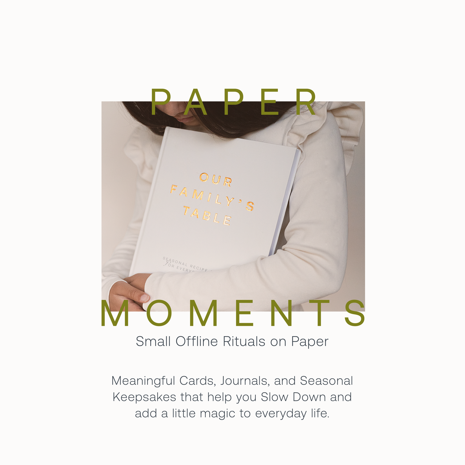Glimmery Moments Paper Moments – seasonal stationery design in warm minimalist style