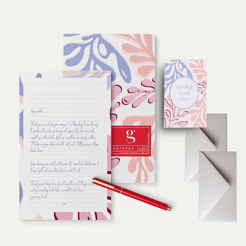 Biophilia Writing Notepad – Modern Designed Stationery Set
