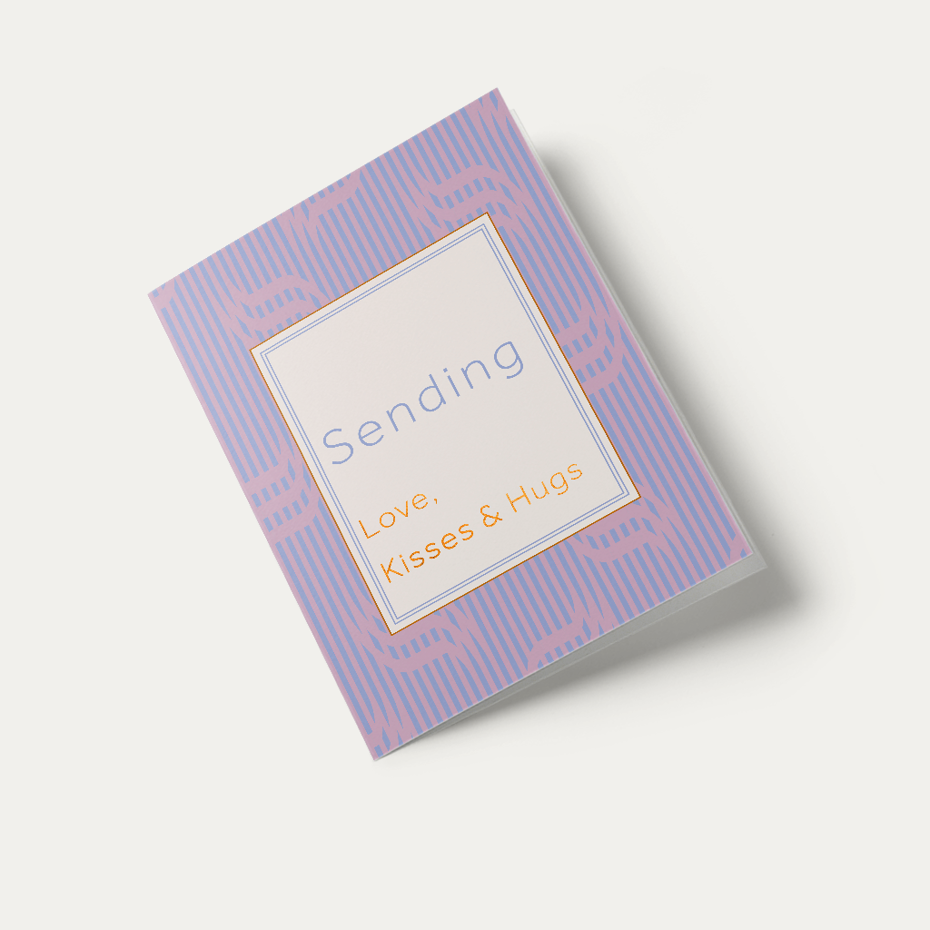 Cute Love Card - Sending Love card – a heartfelt message to show warmth, care, and connection