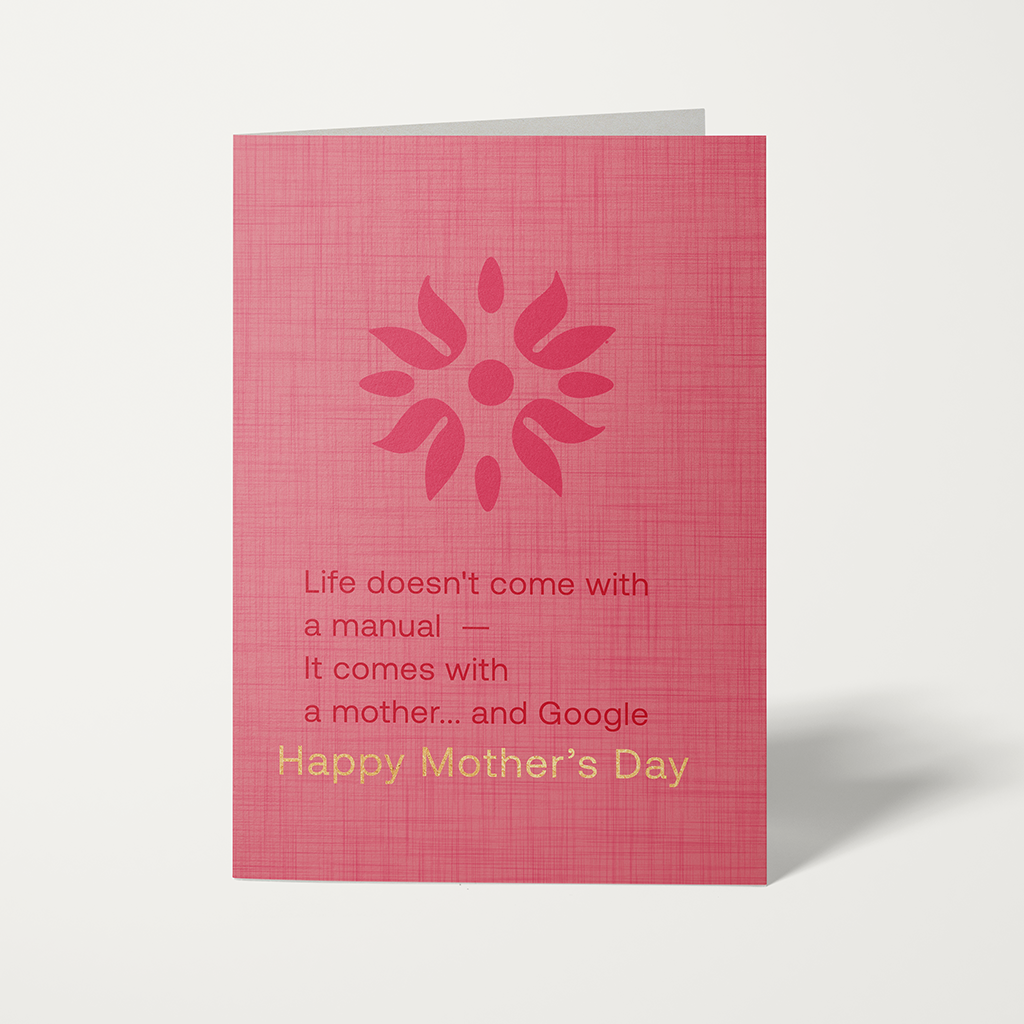 Warm minimalism in the Mom&#39;s Guiding Wisdom card – a thoughtful Mother’s Day card honoring the nurturing and insightful presence of a mother