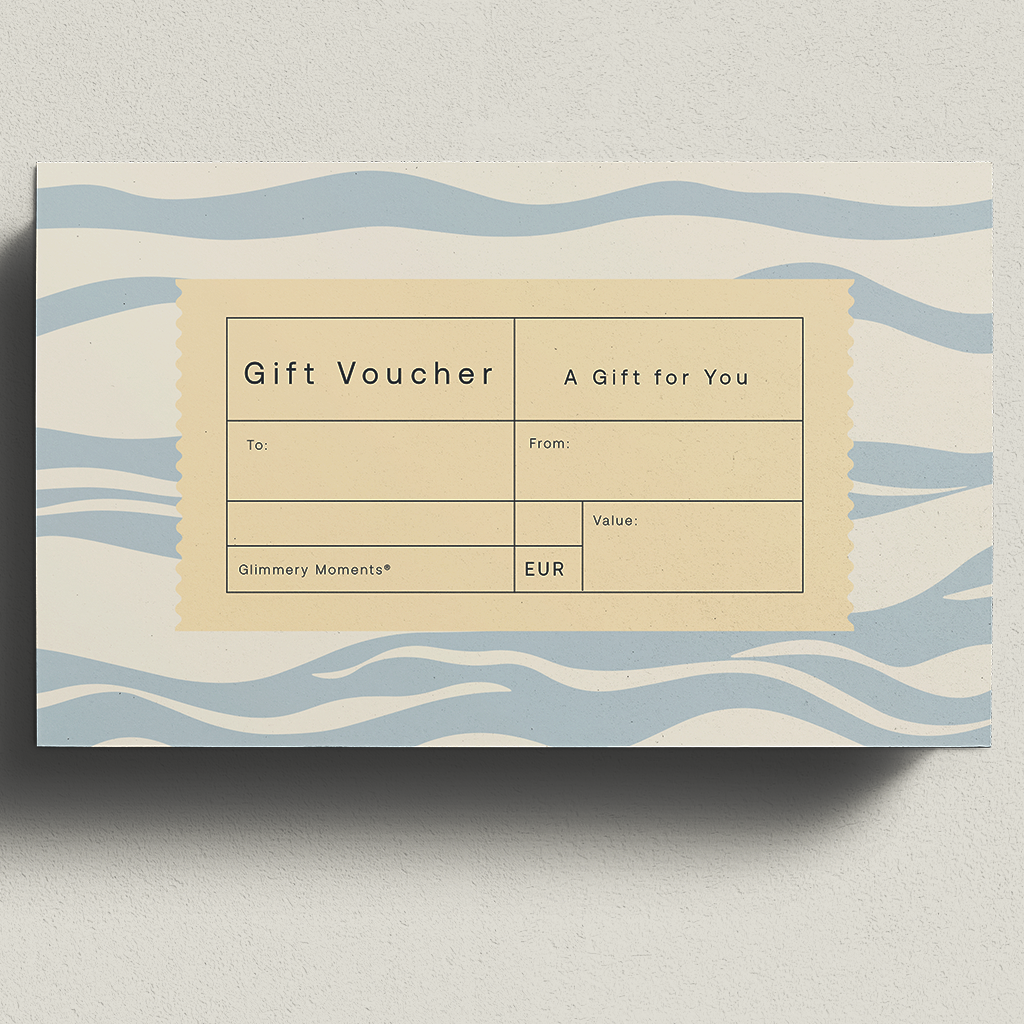 Glimmery Moments €100 gift card - Premium digital gift certificate for stationery and journals
