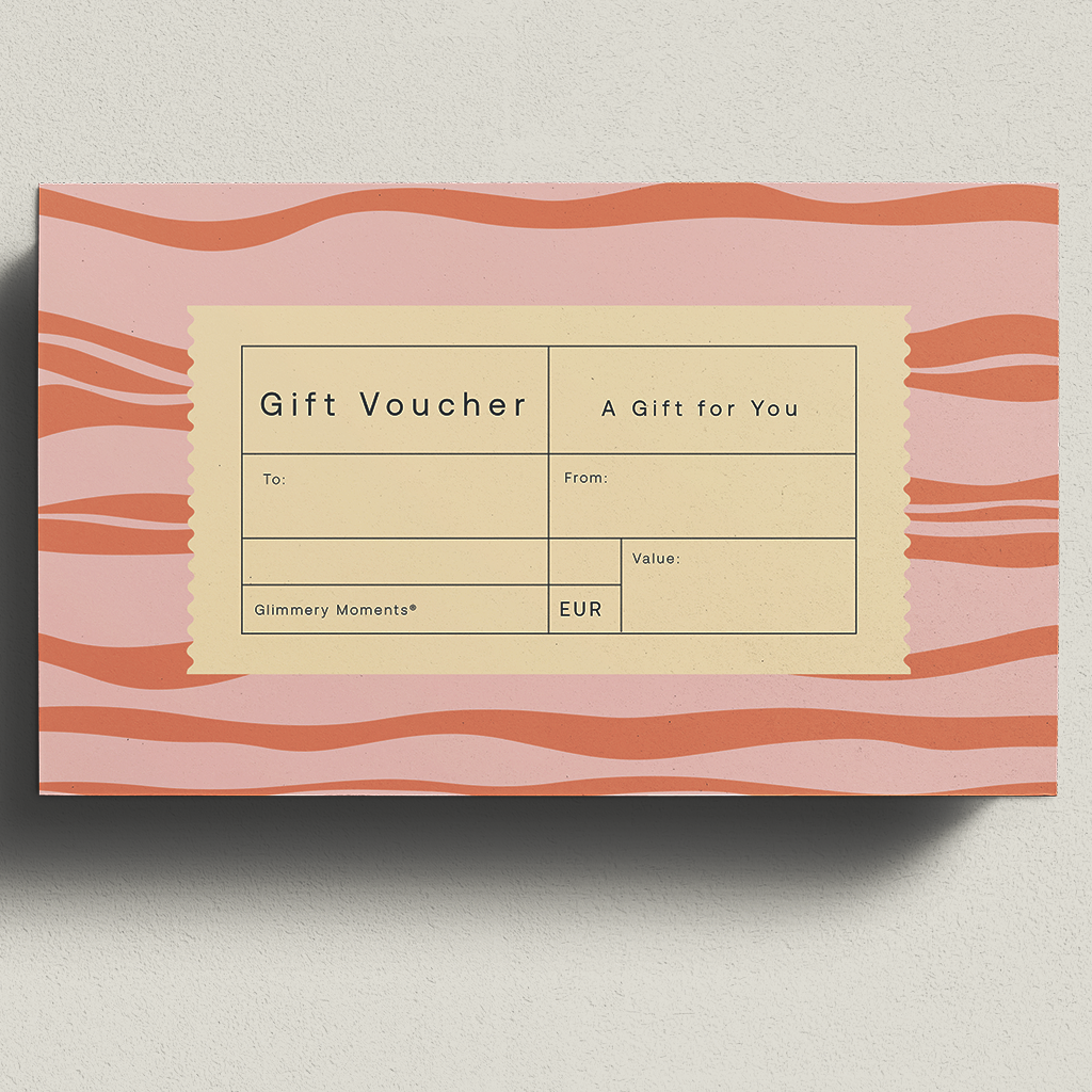 Glimmery Moments €10 gift card - Digital gift certificate for stationery and wellness products
