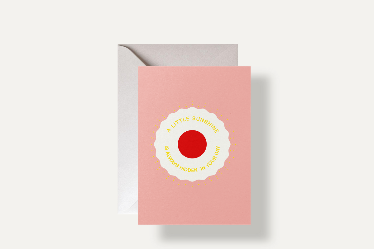 Glimmers of Sunshine card – a bright and warm message to uplift and inspire