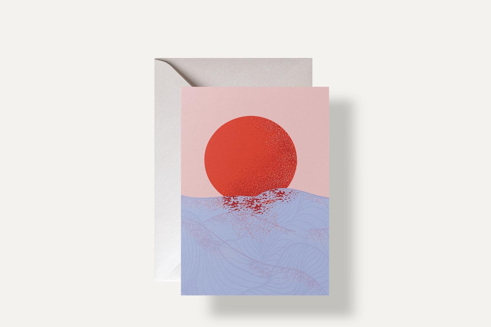 Modern Serenity in Sunsets sympathy card – a calming reflection of peace, presence, and beauty