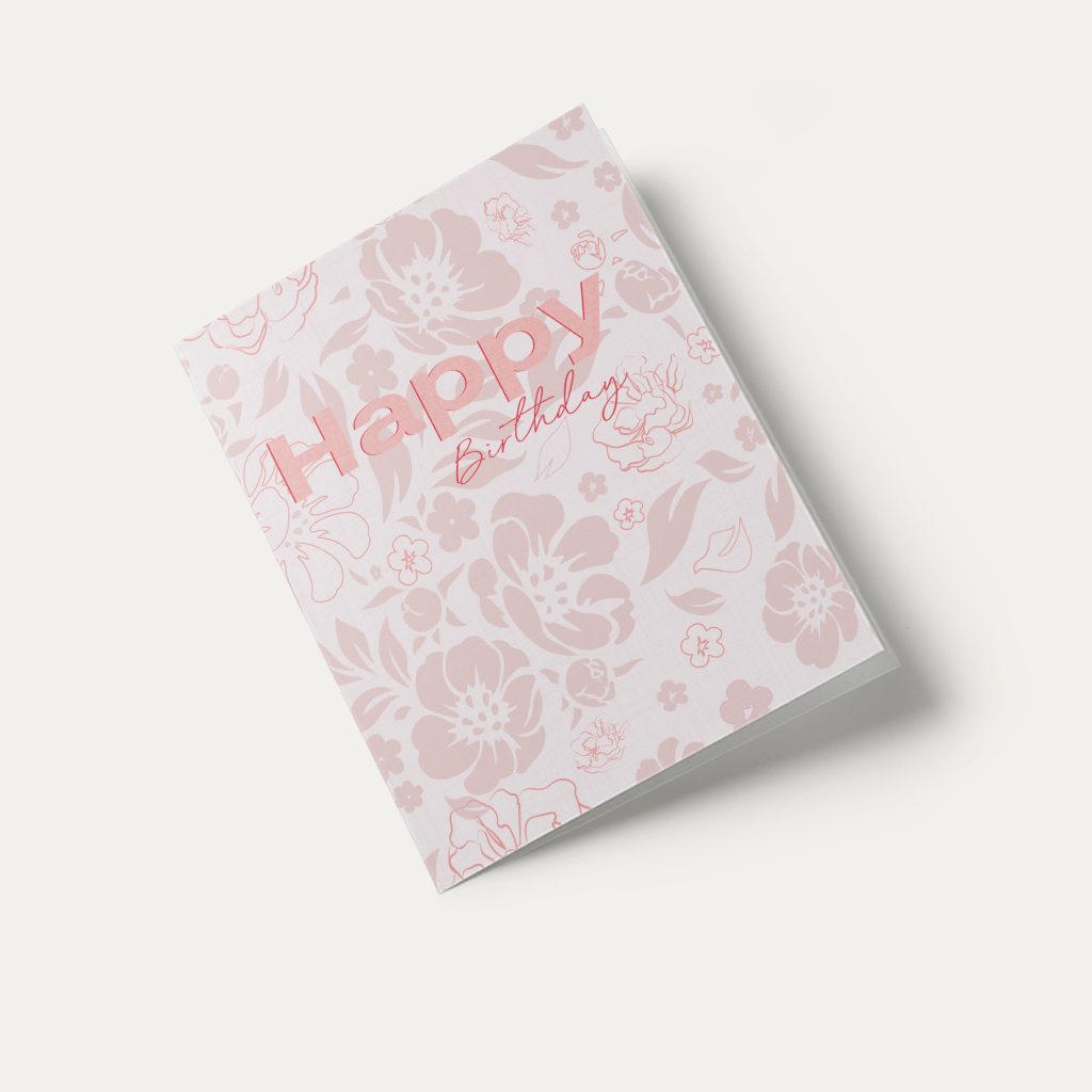 Birthday Blooms card – a romantic, floral-themed birthday card that feels fresh and personal