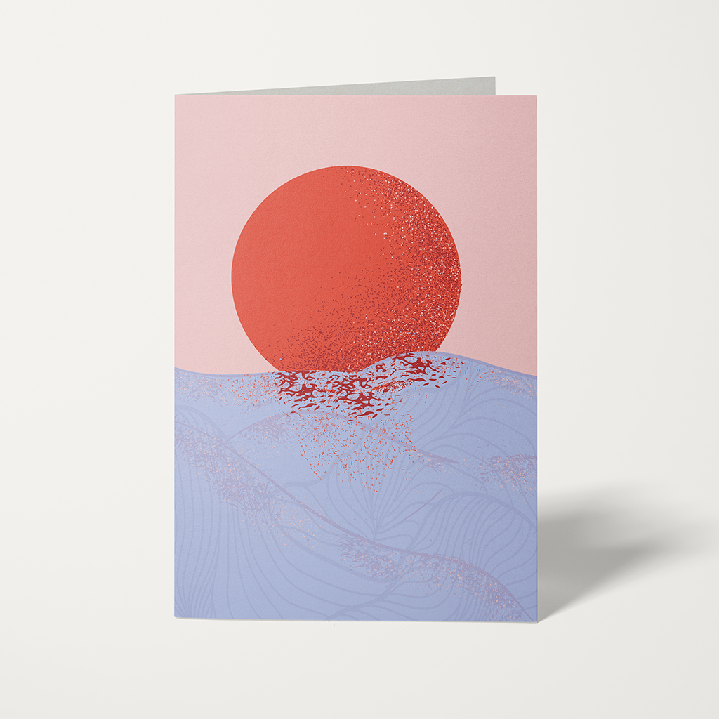 Serenity in Sunsets sympathy card – a calming reflection of peace, presence, and beauty