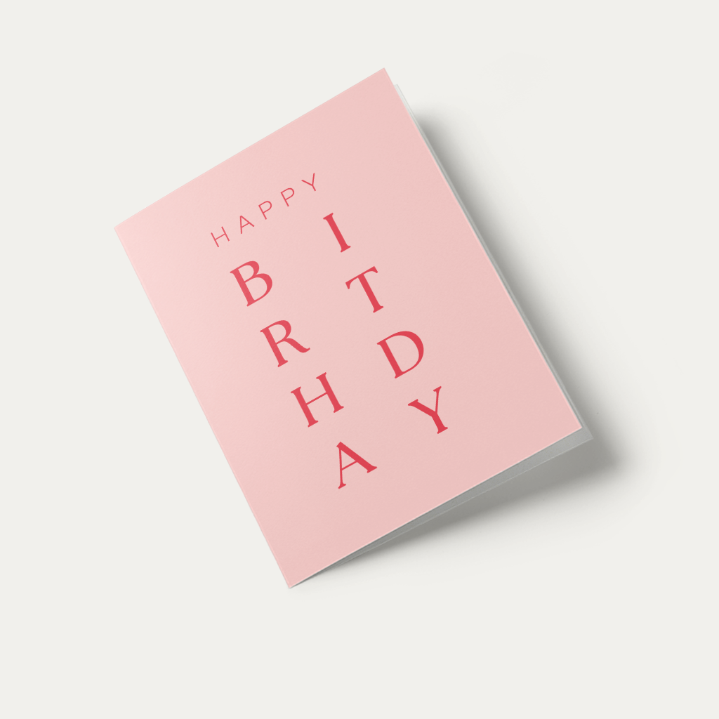 Timeless Birthday Wishes card – classic and elegant birthday sentiments with a touch of warm minimalism